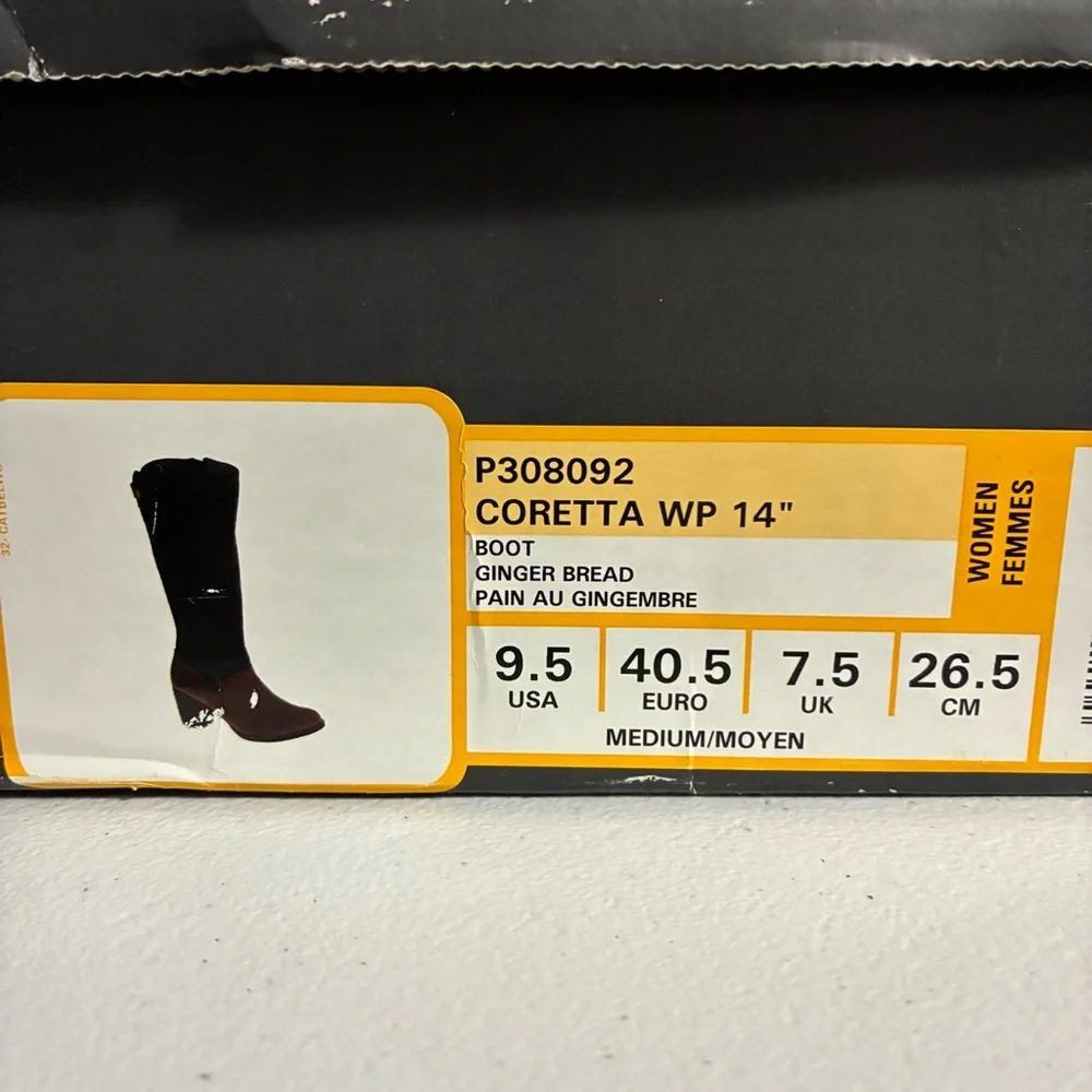 Cat Coretta Waterproof 14” Inner Zip Boots Women’s Size 9.5 - Picture 13 of 13
